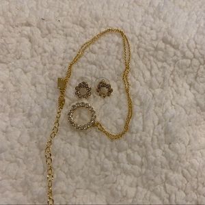 Kate Spade ♠️ gold necklace and earrings